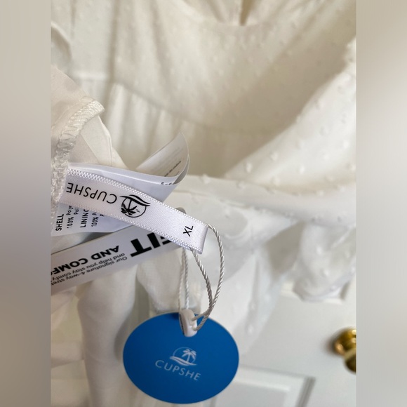 White Chiffon Tiered Hem Top - Picture 11 of 12